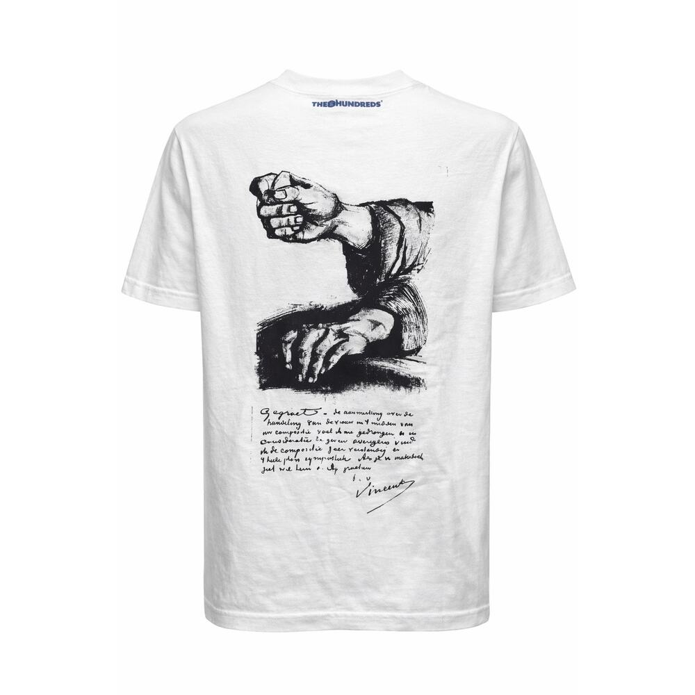 The Hundreds x Van Gogh Museum Hands Graphic T-Shirt White Size Small NWT